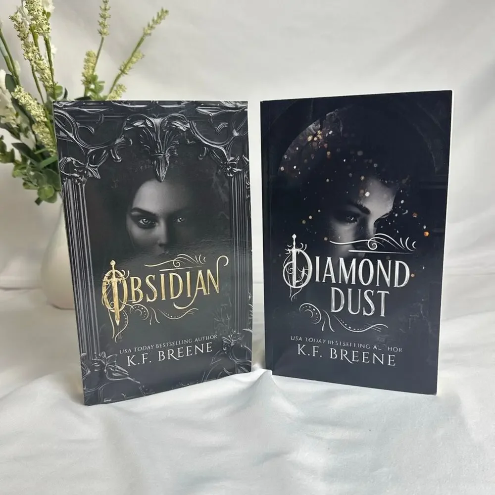 Obsidian Diamond Dust K.F. Breene Indie Paperback Set Shadowbound Fae Romantasy
